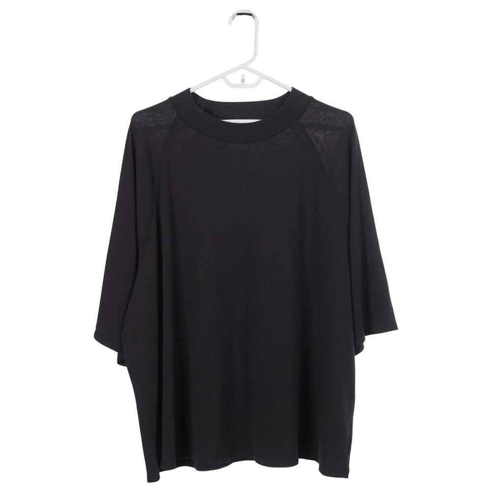 Eileen Fisher Top 1X Dark Gray Organic Cotton Short Sleeve Casual T-Shirt